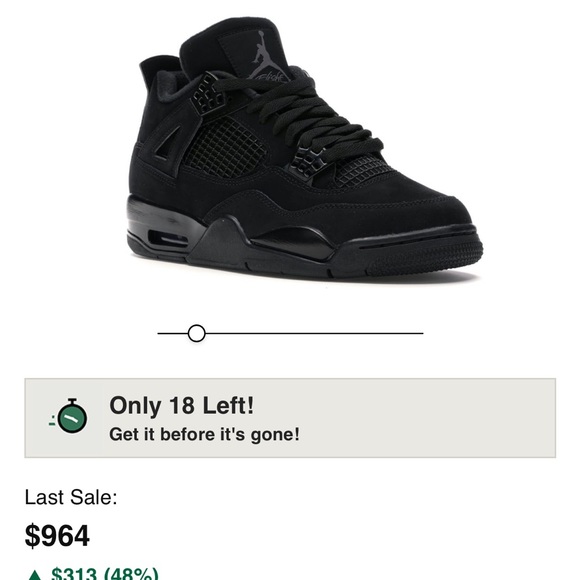 This Jordan 4 is composed of a black nubuck suede upper, black, mesh, netting - Picture 3 of 10